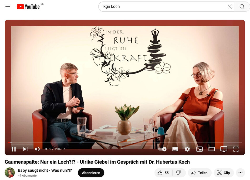 Gespräch über das Restloch bei Gaumenspalte