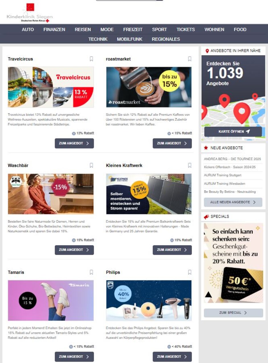 Mitarbeiter Benefits auf einen Blick